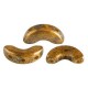 Les perles par Puca® Arcos beads Opaque beige gold spotted 13010/65322 